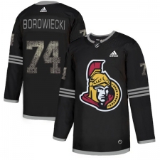 Men's Adidas Ottawa Senators #74 Mark Borowiecki Black Authentic Classic Stitched NHL Jersey