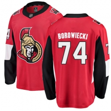 Youth Ottawa Senators #74 Mark Borowiecki Fanatics Branded Red Home Breakaway NHL Jersey