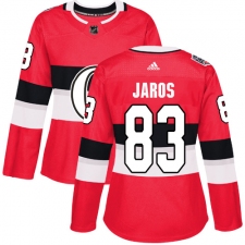 Women's Adidas Ottawa Senators #83 Christian Jaros Authentic Red 2017 100 Classic NHL Jersey