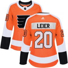 Women's Adidas Philadelphia Flyers #20 Taylor Leier Authentic Orange Home NHL Jersey