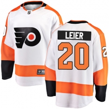 Youth Philadelphia Flyers #20 Taylor Leier Fanatics Branded White Away Breakaway NHL Jersey
