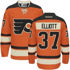 Women's Reebok Philadelphia Flyers #37 Brian Elliott Premier Orange New Third NHL Jersey