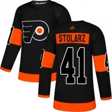 Men's Adidas Philadelphia Flyers #41 Anthony Stolarz Premier Black Alternate NHL Jersey