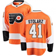 Men's Philadelphia Flyers #41 Anthony Stolarz Fanatics Branded Orange Home Breakaway NHL Jersey
