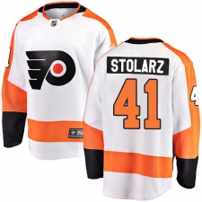 Men's Philadelphia Flyers #41 Anthony Stolarz Fanatics Branded White Away Breakaway NHL Jersey