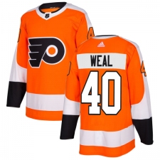Men's Adidas Philadelphia Flyers #40 Jordan Weal Authentic Orange Home NHL Jersey