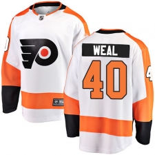 Men's Philadelphia Flyers #40 Jordan Weal Fanatics Branded White Away Breakaway NHL Jersey