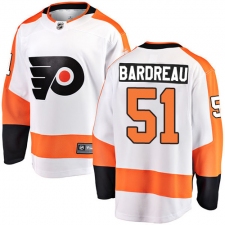 Men's Philadelphia Flyers #51 Cole Bardreau Fanatics Branded White Away Breakaway NHL Jersey