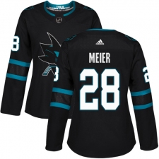 Women's Adidas San Jose Sharks #28 Timo Meier Premier Black Alternate NHL Jersey