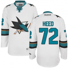 Men's Reebok San Jose Sharks #72 Tim Heed Authentic White Away NHL Jersey