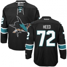 Men's Reebok San Jose Sharks #72 Tim Heed Premier Black Third NHL Jersey