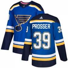 Men's Adidas St. Louis Blues #39 Nate Prosser Premier Royal Blue Home NHL Jersey
