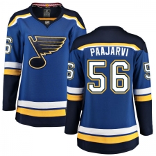 Women's St. Louis Blues #56 Magnus Paajarvi Fanatics Branded Royal Blue Home Breakaway NHL Jersey