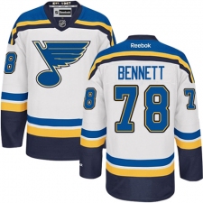 Men's Reebok St. Louis Blues #78 Beau Bennett Authentic White Away NHL Jersey
