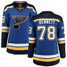 Women's St. Louis Blues #78 Beau Bennett Fanatics Branded Royal Blue Home Breakaway NHL Jersey
