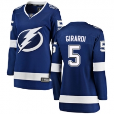 Women's Tampa Bay Lightning #5 Dan Girardi Fanatics Branded Royal Blue Home Breakaway NHL Jersey