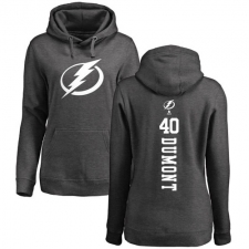 NHL Women's Adidas Tampa Bay Lightning #40 Gabriel Dumont Charcoal One Color Backer Pullover Hoodie