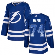 Men's Adidas Tampa Bay Lightning #74 Dominik Masin Authentic Blue Drift Fashion NHL Jersey