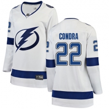 Women's Tampa Bay Lightning #22 Erik Condra Fanatics Branded White Away Breakaway NHL Jersey