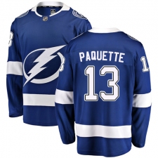 Men's Tampa Bay Lightning #13 Cedric Paquette Fanatics Branded Royal Blue Home Breakaway NHL Jersey