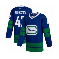 Men's Vancouver Canucks #42 Alex Burmistrov Authentic Royal Blue Alternate Hockey Jersey
