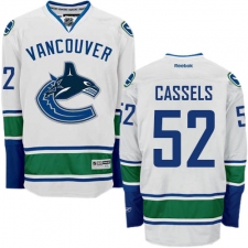 Youth Reebok Vancouver Canucks #52 Cole Cassels Authentic White Away NHL Jersey