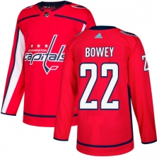 Men's Adidas Washington Capitals #22 Madison Bowey Premier Red Home NHL Jersey