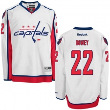 Women's Reebok Washington Capitals #22 Madison Bowey Authentic White Away NHL Jersey