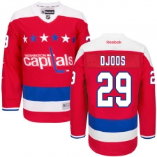 Women's Reebok Washington Capitals #29 Christian Djoos Premier Red Third NHL Jersey