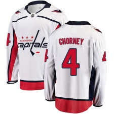 Men's Washington Capitals #4 Taylor Chorney Fanatics Branded White Away Breakaway NHL Jersey