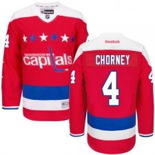 Youth Reebok Washington Capitals #4 Taylor Chorney Premier Red Third NHL Jersey