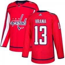 Men's Adidas Washington Capitals #13 Jakub Vrana Premier Red Home NHL Jersey