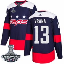 Youth Adidas Washington Capitals #13 Jakub Vrana Authentic Navy Blue 2018 Stadium Series 2018 Stanley Cup Final Champions NHL Jersey