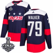 Men's Adidas Washington Capitals #79 Nathan Walker Authentic Navy Blue 2018 Stadium Series 2018 Stanley Cup Final NHL Jersey