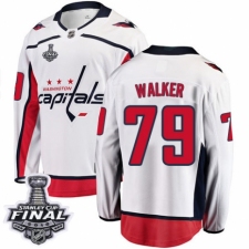 Men's Washington Capitals #79 Nathan Walker Fanatics Branded White Away Breakaway 2018 Stanley Cup Final NHL Jersey