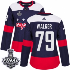 Women's Adidas Washington Capitals #79 Nathan Walker Authentic Navy Blue 2018 Stadium Series 2018 Stanley Cup Final NHL Jersey
