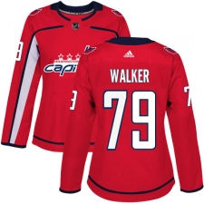 Women's Adidas Washington Capitals #79 Nathan Walker Premier Red Home NHL Jersey