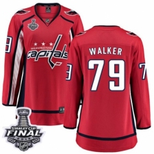 Women's Washington Capitals #79 Nathan Walker Fanatics Branded Red Home Breakaway 2018 Stanley Cup Final NHL Jersey