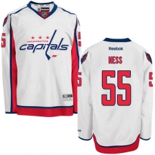 Women's Reebok Washington Capitals #55 Aaron Ness Authentic White Away NHL Jersey