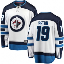 Men's Winnipeg Jets #19 Nic Petan Fanatics Branded White Away Breakaway NHL Jersey