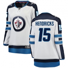 Women's Winnipeg Jets #15 Matt Hendricks Fanatics Branded White Away Breakaway NHL Jersey