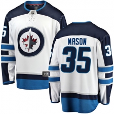 Men's Winnipeg Jets #35 Steve Mason Fanatics Branded White Away Breakaway NHL Jersey