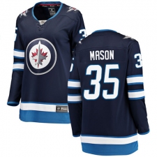 Women's Winnipeg Jets #35 Steve Mason Fanatics Branded Navy Blue Home Breakaway NHL Jersey