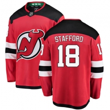 Men's New Jersey Devils #18 Drew Stafford Fanatics Branded Red Home Breakaway NHL Jersey