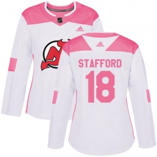 Women's Adidas New Jersey Devils #18 Drew Stafford Premier Green Salute to Service NHL Jersey