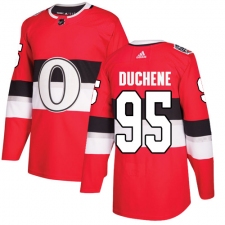 Men's Adidas Ottawa Senators #95 Matt Duchene Authentic Red 2017 100 Classic NHL Jersey