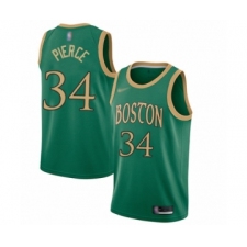 Men's Boston Celtics #34 Paul Pierce Swingman Green Basketball Jersey - 2019 20 City Edition