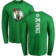 NBA Nike Boston Celtics #34 Paul Pierce Kelly Green Backer Long Sleeve T-Shirt