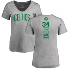 NBA Women's Nike Boston Celtics #34 Paul Pierce Ash Backer T-Shirt