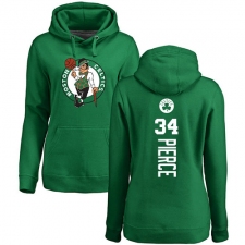 NBA Women's Nike Boston Celtics #34 Paul Pierce Kelly Green Backer Pullover Hoodie
